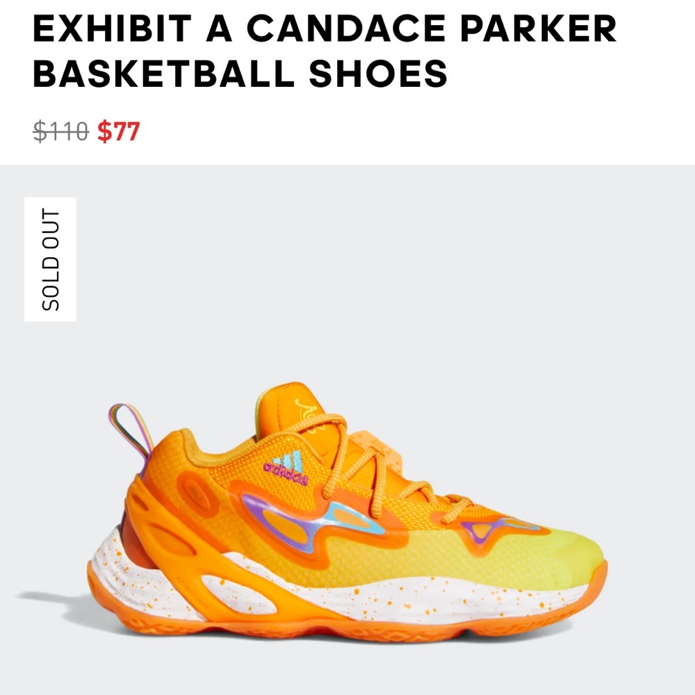Never worn Candace parker orange basketball shoes